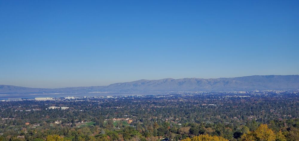 View from Rancho San Antonio, overlooking Silicon Valley